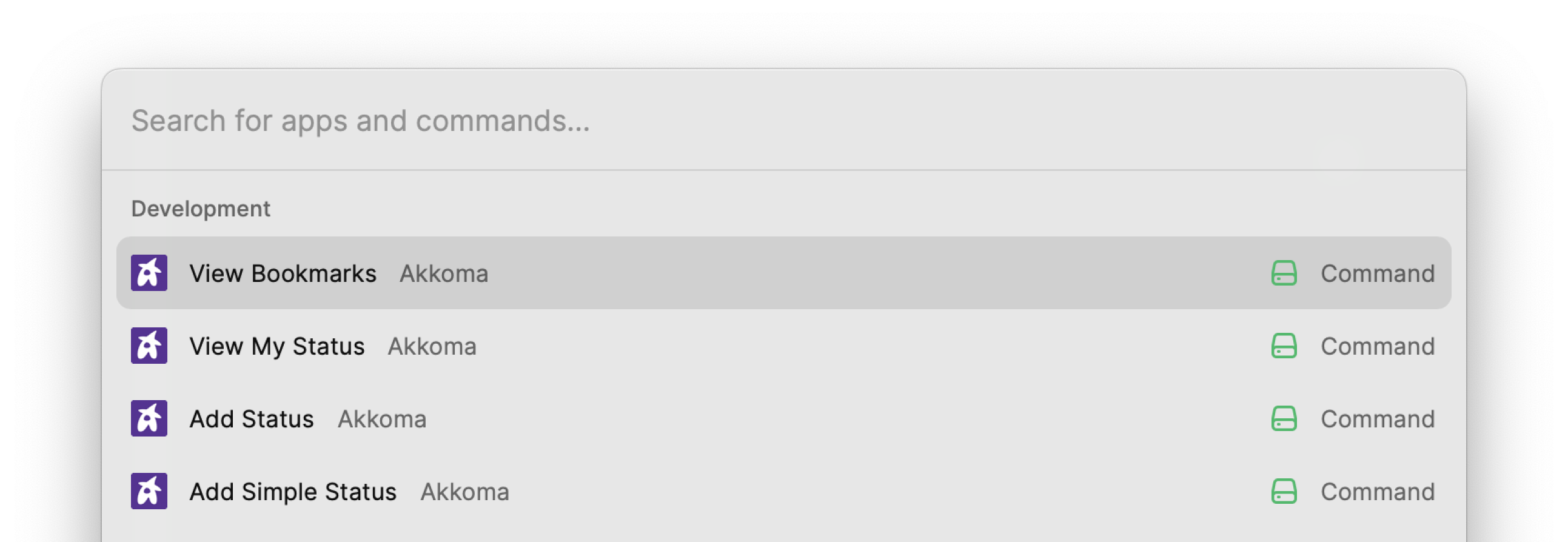 commands of this plugin